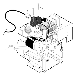 Electric Start Assembly Diagram and Parts List for 629104X89C 2001 Briggs and Stratton Snow Blower